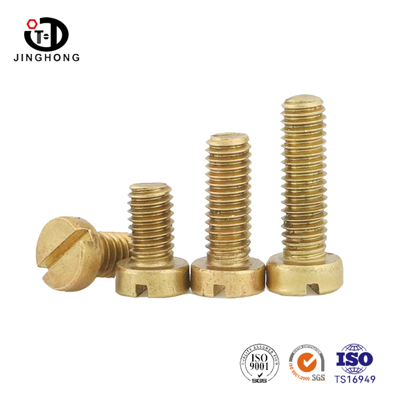 Tornillo de cabeza de cilindro ranurado de latón