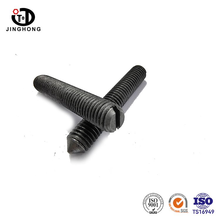 DIN 553 Tornillo de ajuste ranurado con punto de cono