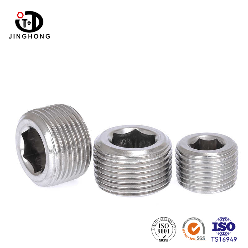 DIN 906 enchufes de tubería hexagonal con rosca de tapa