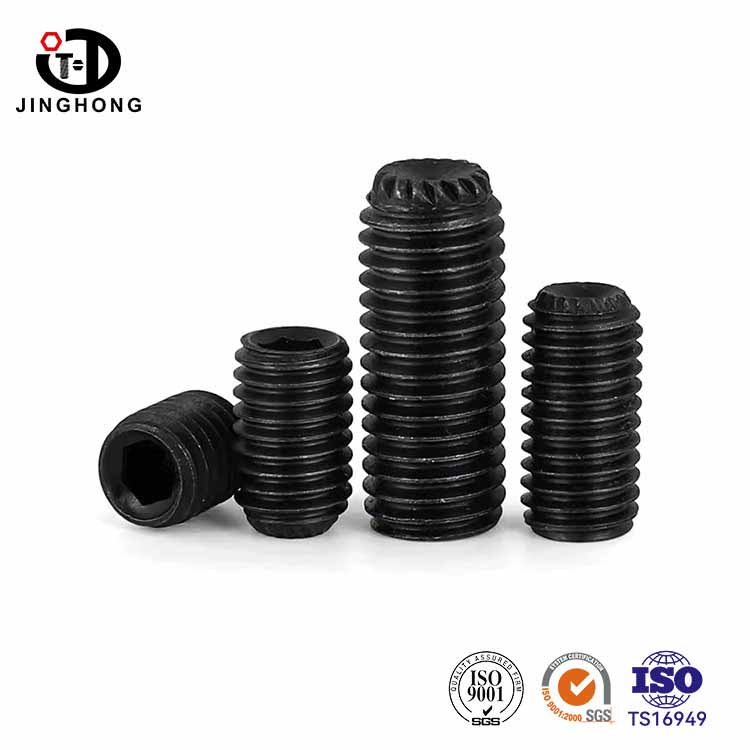 DIN916K Hexagon Socket Knurl Set tornillos con punto de taza