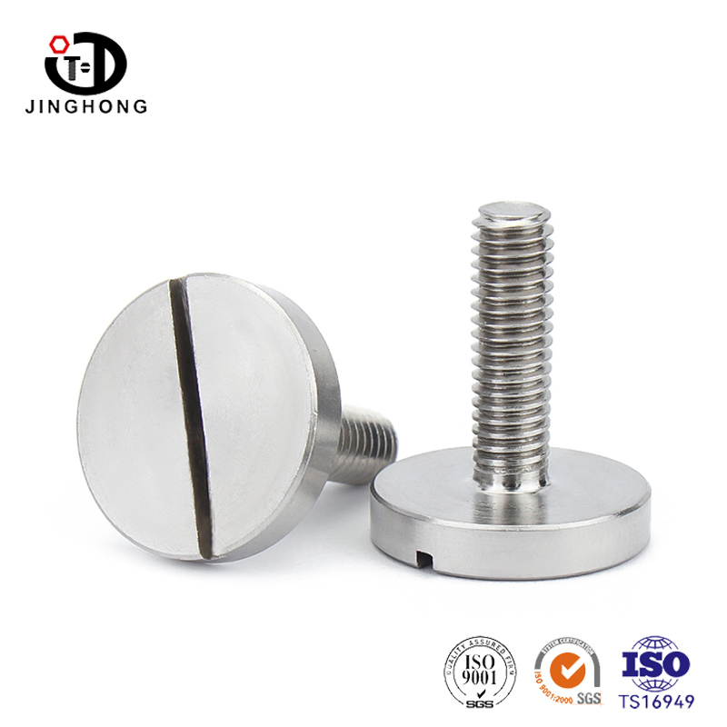 Tornillo ranurado de cabeza redonda y cabeza plana