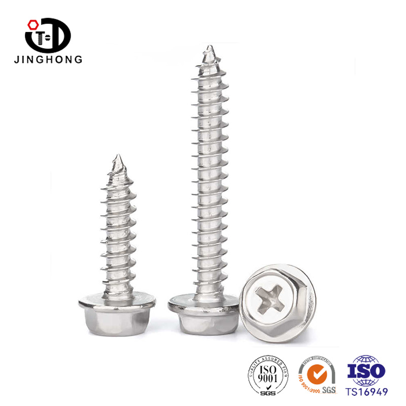 Tornillos de metal de lámina de brida hexadecimal