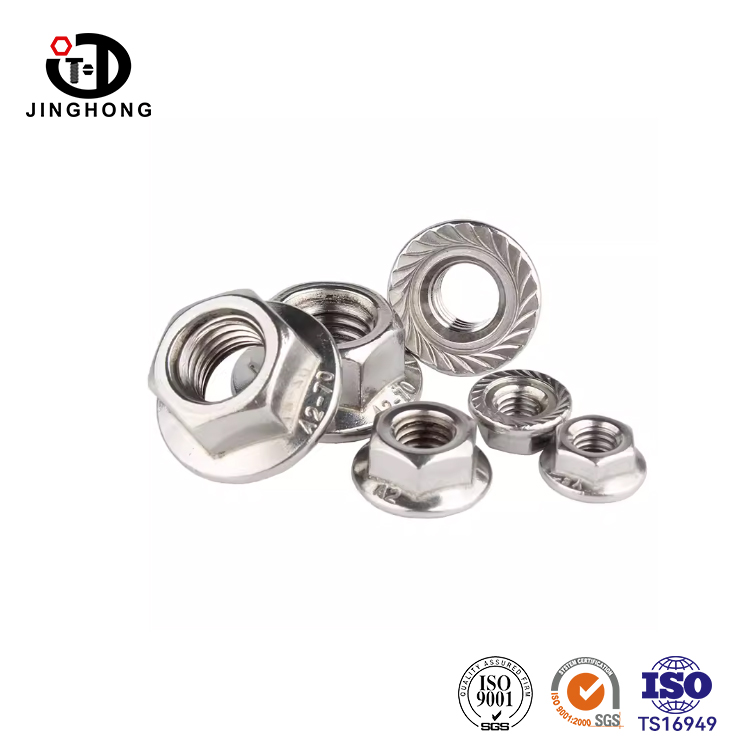 Nuez de brida hexágono con dientes
