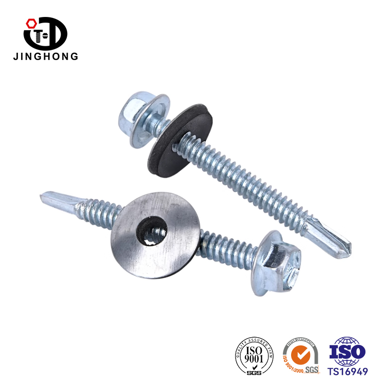 Tornillo de autocuidado para perforar la cabeza hexágono con lavadora compuesta