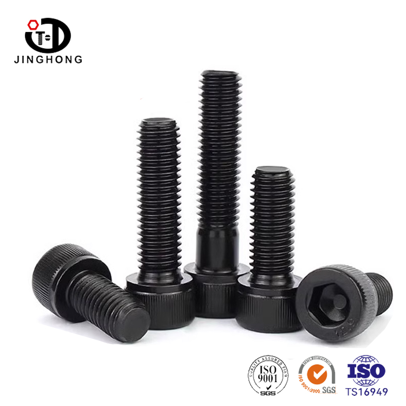 Tornillos negros de cabeza cilíndrica hexagonal