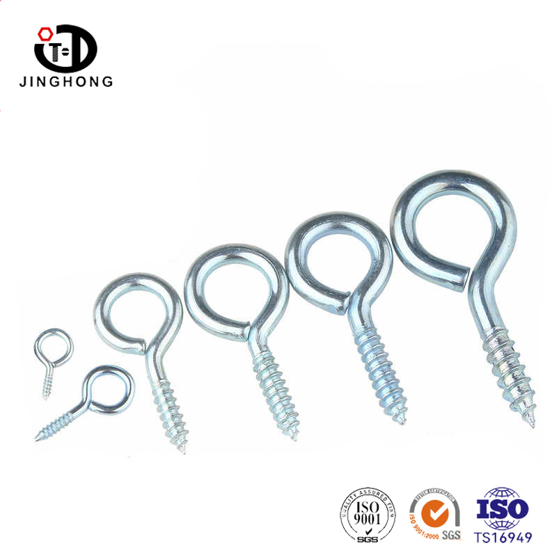 Gancho de ojos de tornillo de metal