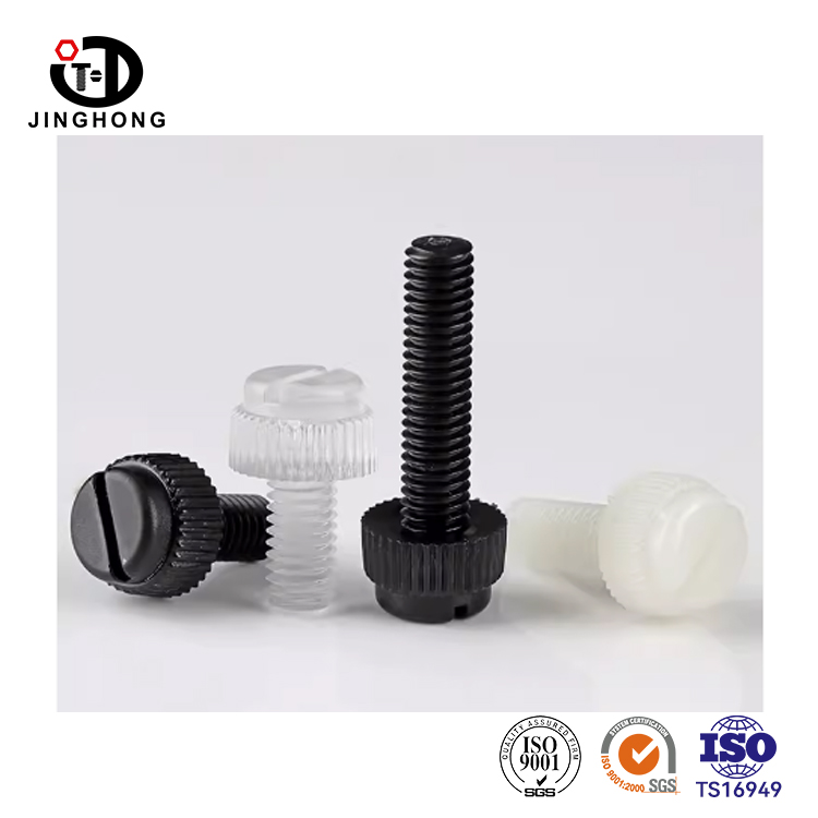 Nylon ranurado tornillo manchado