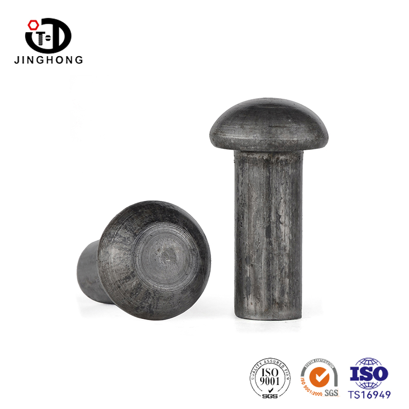 Remache de hierro sólido de cabeza semi-ronda