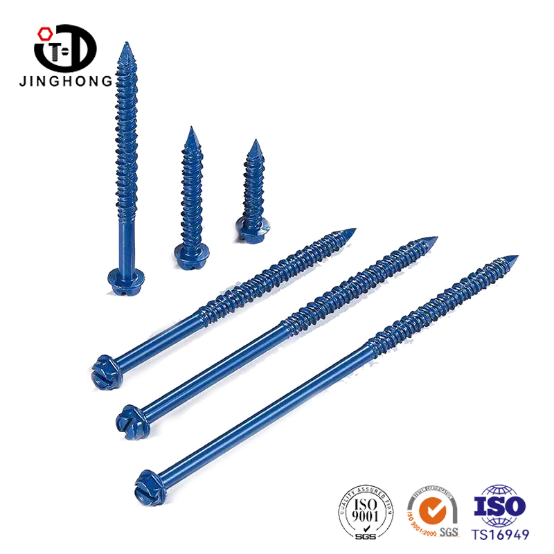 Tornillos de tapcon de brida hexadecimales ranurados