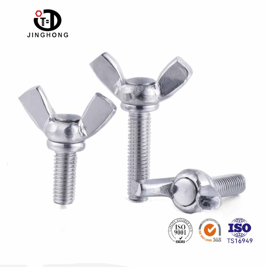 Tornillos de ala de acero inoxidable con alas redondeadas