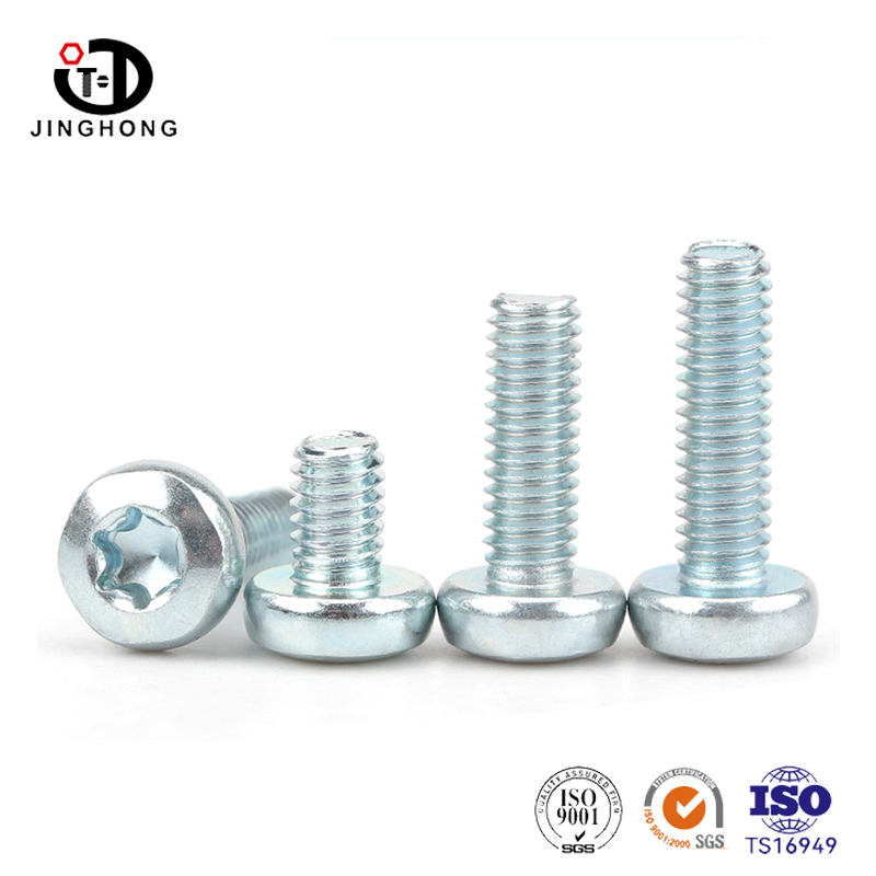 Tornillo de máquina galvanizado de placa de zinc de cabeza de sartén Torx